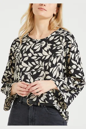 JDY Bedrukte blouse, wijde mouwen
