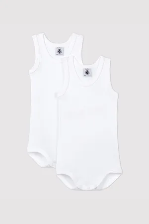 Petit Bateau Set van 2 rompers zonder mouwen