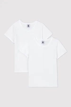 Petit Bateau Set van 2 onderhemdjes met korte mouwen