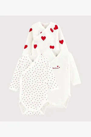 Petit Bateau Set van 3 gekruiste rompertjes