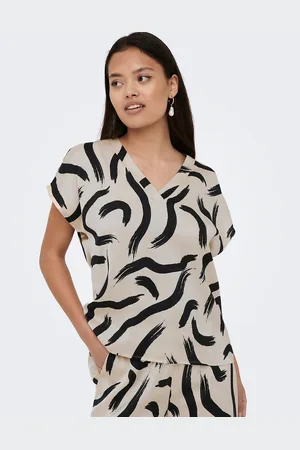 JDY Bedrukte blouse met korte mouwen