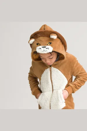 La Redoute Onesie met kap leeuw, in fleece