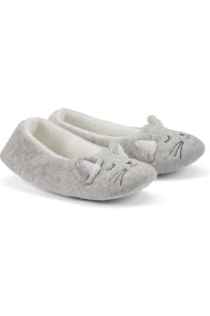 La Redoute Warme fluwelen ballerina pantoffels met katten motief