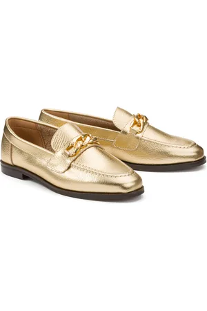 La Redoute Loafers in metallic leer met ketting