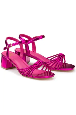 La Redoute Metallic sandalen met smalle bandjes en hak