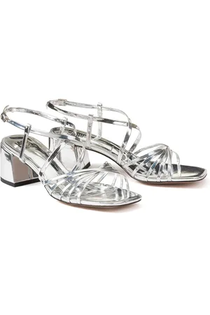 La Redoute Sandalen met smalle bandjes en hak, spiegeleffect