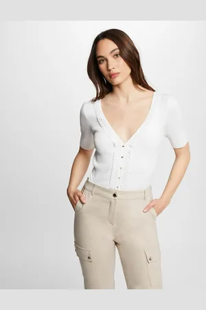 Morgan Trui met V-hals in fijn tricot