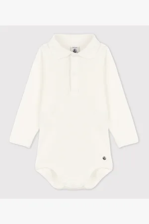 Petit Bateau Rompertje met lange mouwen en polokraag, katoen
