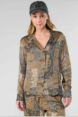 Le Temps des Cerises Qatijnen blouse, reverskraag