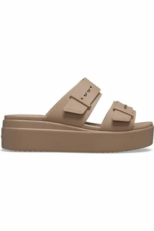 Crocs Muiltjes met sleehak Brooklyn Buckle
