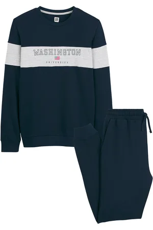 La Redoute Pyjama in molton, bedrukte tekst in campus spirit