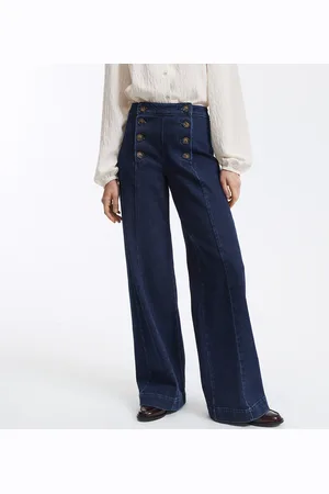 La Redoute Wijde jeans in matrozenstijl, hoge taille