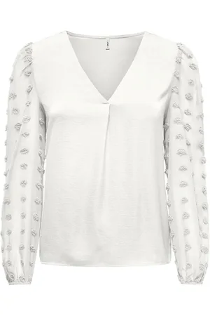 ONLY Blouse met lange mouwen en V-hals