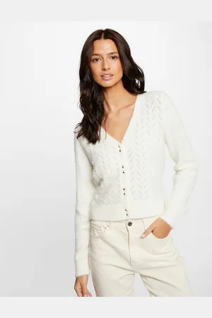 Morgan Kort vest met V-hals in fijn tricot