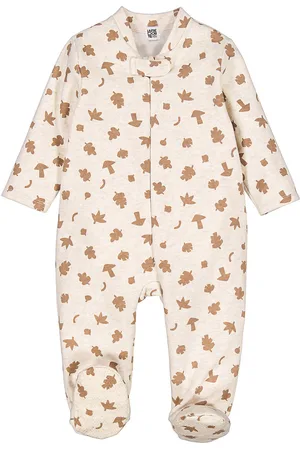 La Redoute Pyjama in molton, bladermotief en paddenstoelen