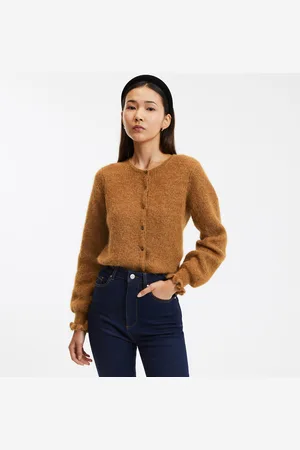 La Redoute Gebreid vest in gemengd alpaca, volants onderaan de mouwen