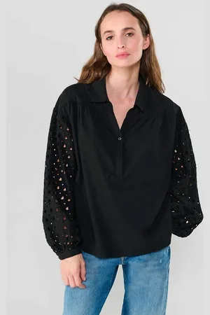 Le Temps des Cerises Blouse met pofmouwen