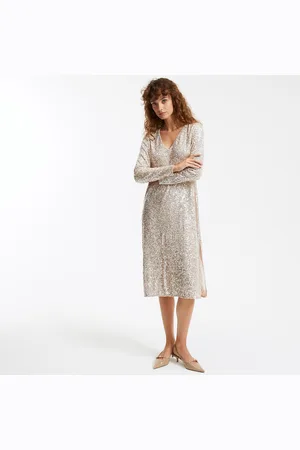 La Redoute Midi jurk met lange mouwen, met lovertjes