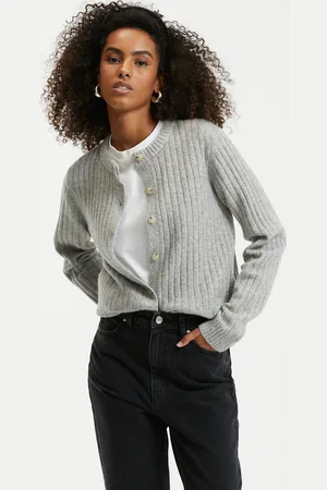 La Redoute Gebreid vest in geribbeld tricot
