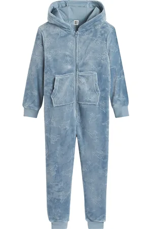 La Redoute Onesie met kap in fleece, dinosaurus motief