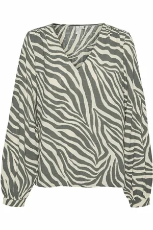 VERO MODA Bedrukte blouse met V-hals