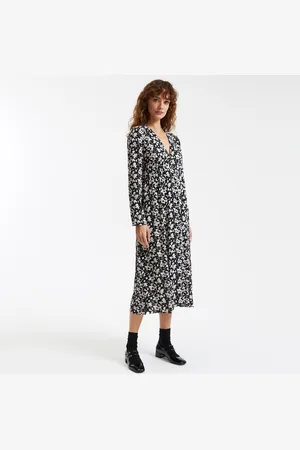 La Redoute Rechte jurk met grafische print, midi lengte