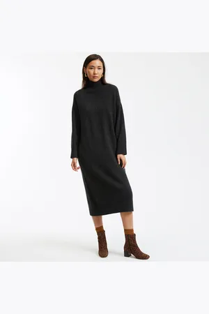 La Redoute Trui-jurk met opstaande kraag in zacht tricot