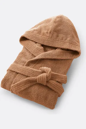La Redoute Badjas met kap in bouclette badstof 450 g/m2, Haxel