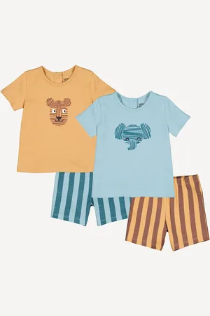 La Redoute Set van 2 pyjashorts in katoen, dierenprint