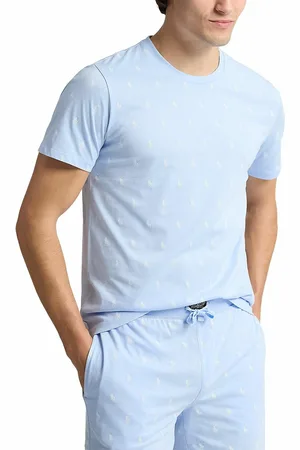 Ralph Lauren Pyjamashirt met ponyprint in katoenjersey