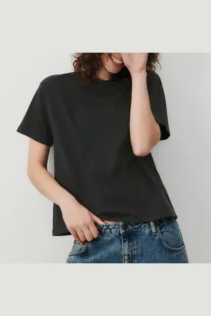 American Vintage T-shirt met ronde hals en korte mouwen Fizvalley