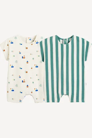 La Redoute Set van 2 bedrukte combishorts in badstof