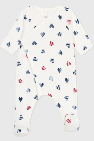 Petit Bateau Katoenen pyjama met gestreepte hartjes