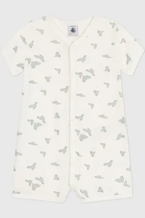 Petit Bateau Korte katoenen pyjama met zeehondmotief