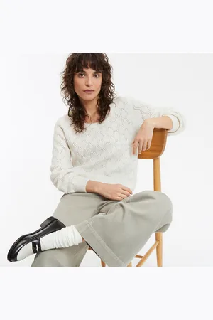 La Redoute Trui met ronde hals in grof tricot