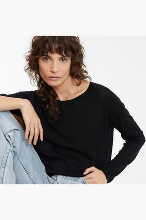 La Redoute Trui met ronde hals in fijn tricot, lange mouwen