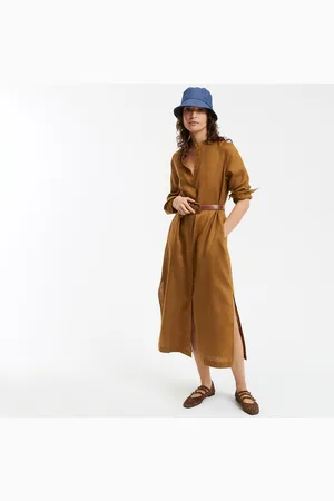 La Redoute Lange jurk met lange mouwen, in linnen