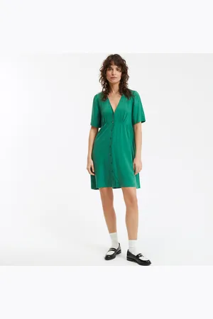 La Redoute Korte uitlopende jurk, V-hals