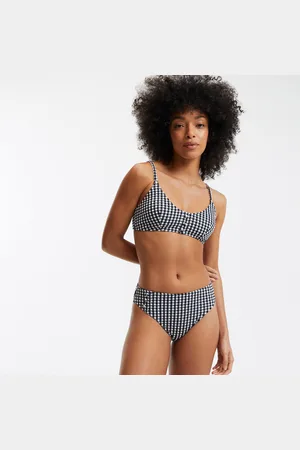 La Redoute Bikinislip met hoge taille, vichyprint