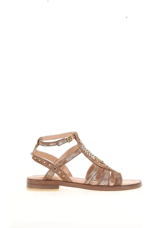 Mjus Platte sandalen in leer