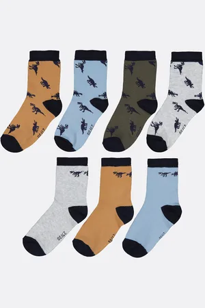 La Redoute Set van 7 paar sokken met dinosaurusprint