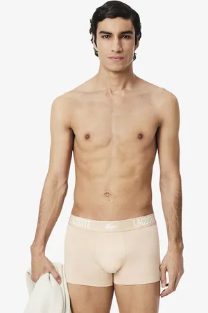 Lacoste Set van 3 effen boxershorts, stretch katoen