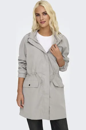 JDY Halflange parka met kap en 2 zakken