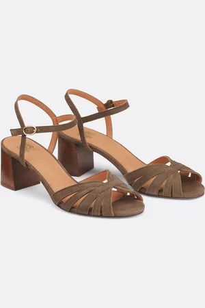 La Redoute Sandalen in suèdeleer met hak