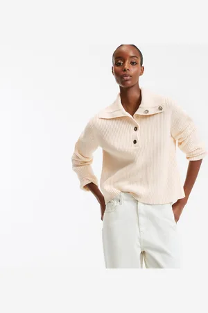 La Redoute Trui in grof tricot met opstaande kraag