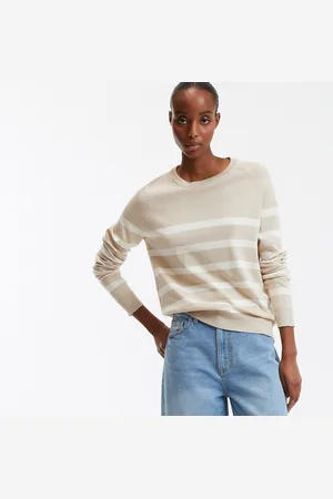 La Redoute Basic trui met ronde hals, lange mouwen, gestreept