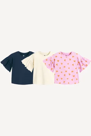 La Redoute Set van 3 T-shirts met volant aan de korte mouwen