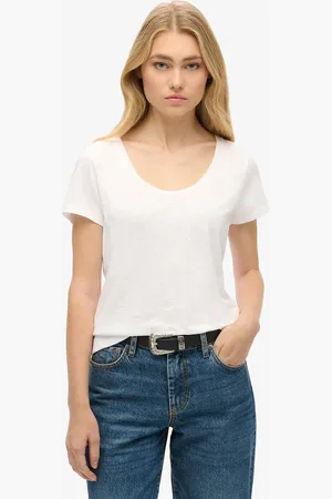 Superdry Gevlamd T-shirt met ronde hals en geborduurd logo