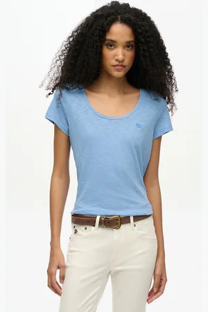 Superdry Gevlamd T-shirt met ronde hals en geborduurd logo