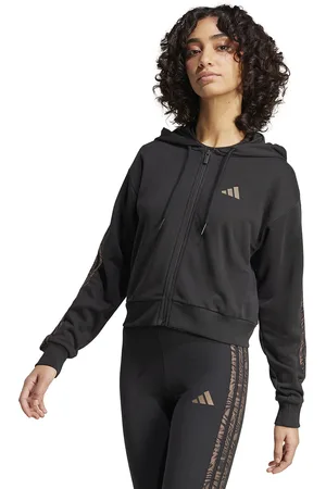 adidas Zip-up hoodie 3-Stripes, dierenprint